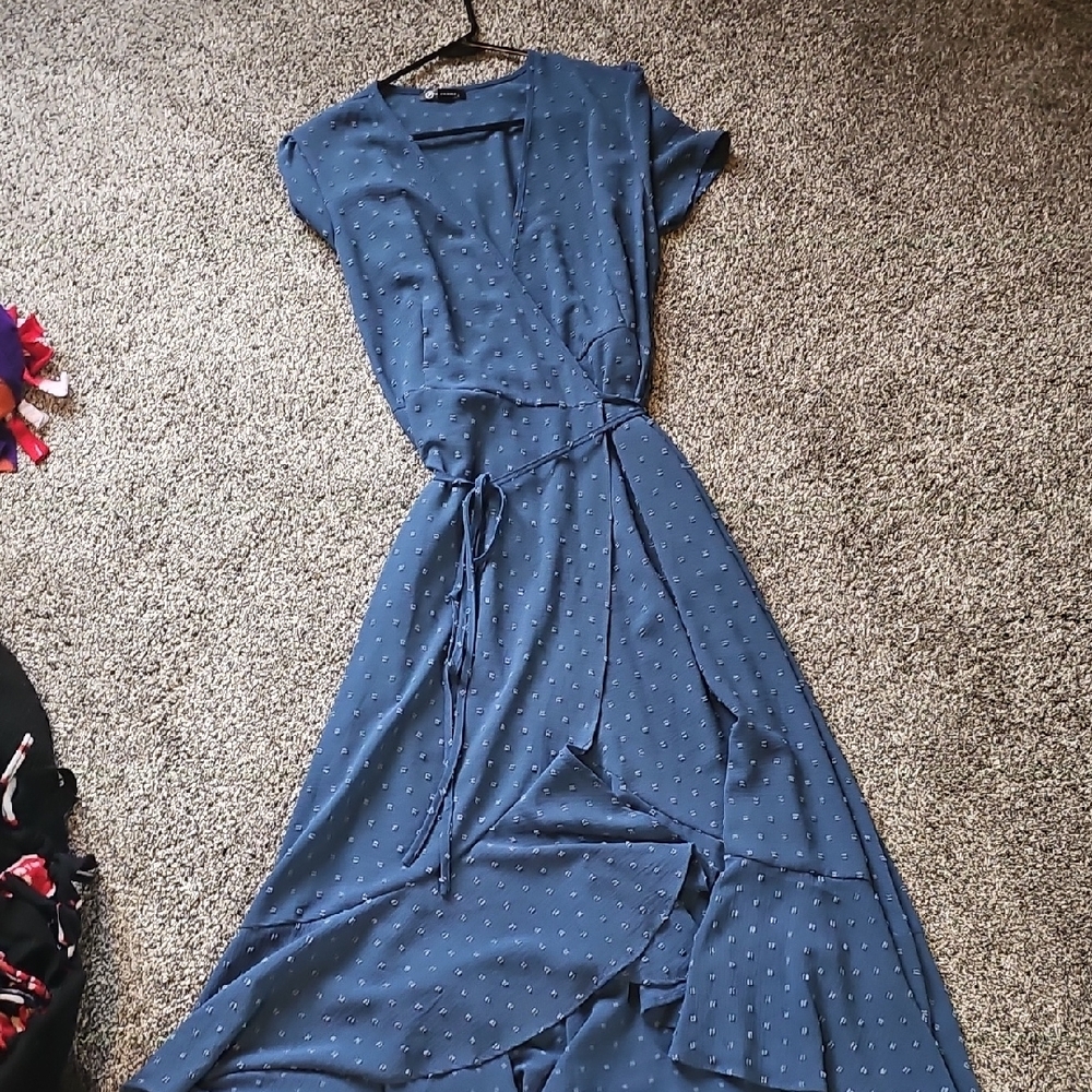 French Blue Midi Dress